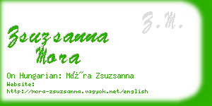 zsuzsanna mora business card